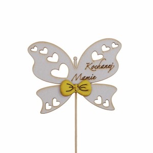 motyl KOCHANEJ MAMIE z żółtą kokardą