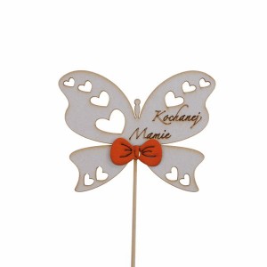 motyl KOCHANEJ MAMIE z pomarańczową kokardą