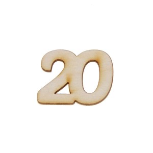 Liczba 20 dekor z okazji 20 urodzin, na rocznicę, decoupage, prezent