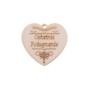 serce zawieszka OSTATNIE POŻEGNANIE