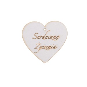 serce zawieszka SERDECZNE ŻYCZENIA