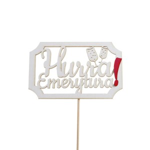 tabliczka HURRA EMERYTURA pik 10x5 szt. mix kolorów