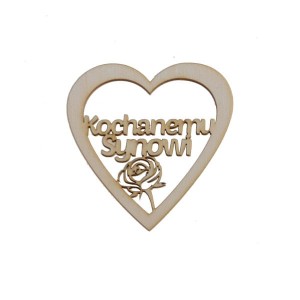 serce Kochanemu Synowi  dekor ze sklejki 