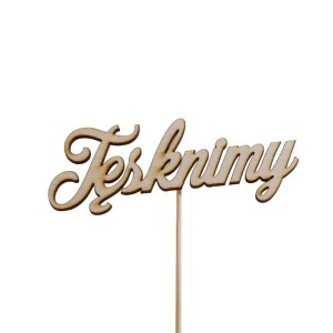 napis Tęsknimy topper pik dekoracja 