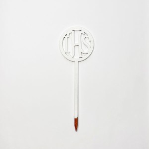 HOSTIA IHS biały pik na komunię, chrzest, bierzmowanie 4 szt.