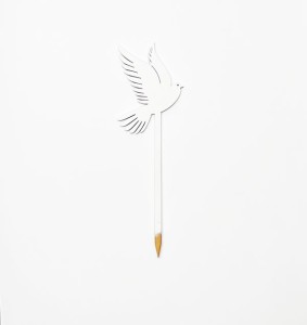 GOŁĄBEK biały pik na komunię, ślub,  chrzest, bierzmowanie 4 szt. 