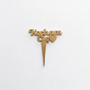 Kocham Cię złoty mini topper 4 szt.    
