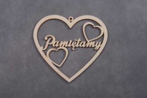serce zawieszka PAMIĘTAMY 