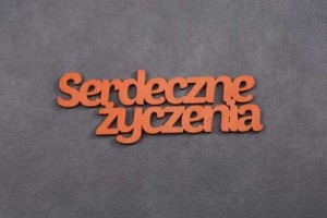 napis SERDECZNE ŻYCZENIA 