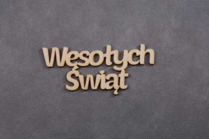 napis WESOŁYCH ŚWIĄT 