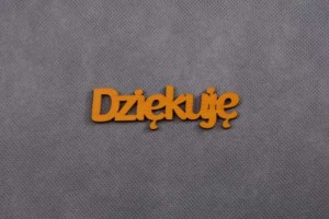 napis DZIĘKUJĘ 