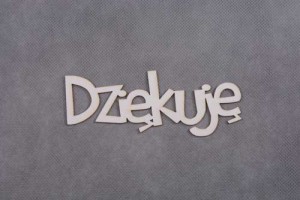 napis DZIĘKUJĘ 