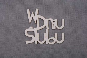 napis W DNIU ŚLUBU 