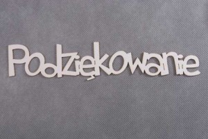 napis PODZIĘKOWANIE 