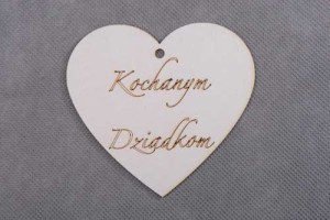 serce zawieszka KOCHANYM DZIADKOM 