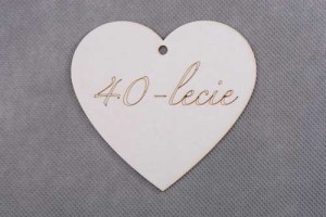 serce zawieszka 40-LECIE 