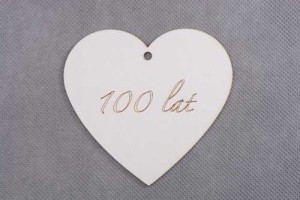 serce zawieszka 100 LAT