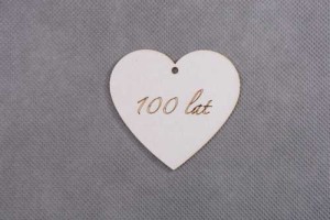 serce zawieszka 100 LAT 