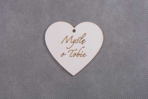serce zawieszka MYŚLĘ O TOBIE 
