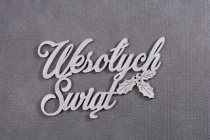 napis WESOŁYCH ŚWIĄT 