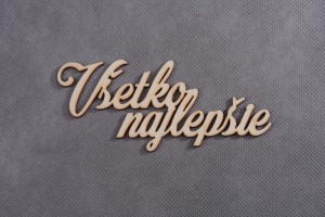 napis VŠETKO NAJLEPŠIE