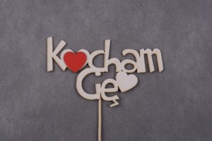 napis KOCHAM CIĘ pik 