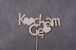napis KOCHAM CIĘ pik 