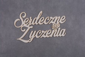 napis SERDECZNE ŻYCZENIA 