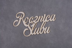 napis ROCZNICA ŚLUBU 