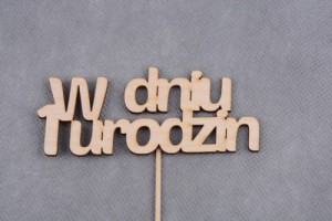napis W DNIU 1 URODZIN pik 