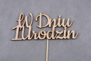 napis W DNIU 1 URODZIN pik 