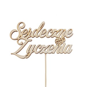 napis SERDECZNE ŻYCZENIA pik 