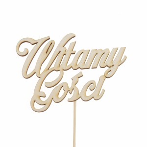 napis WITAMY GOŚCI pik